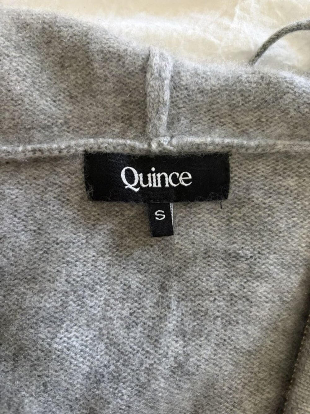 Quince Women’s Gray 100% Cashmere Full Zip Hoodie Sweater Size Small Pockets - Picture 5 of 8